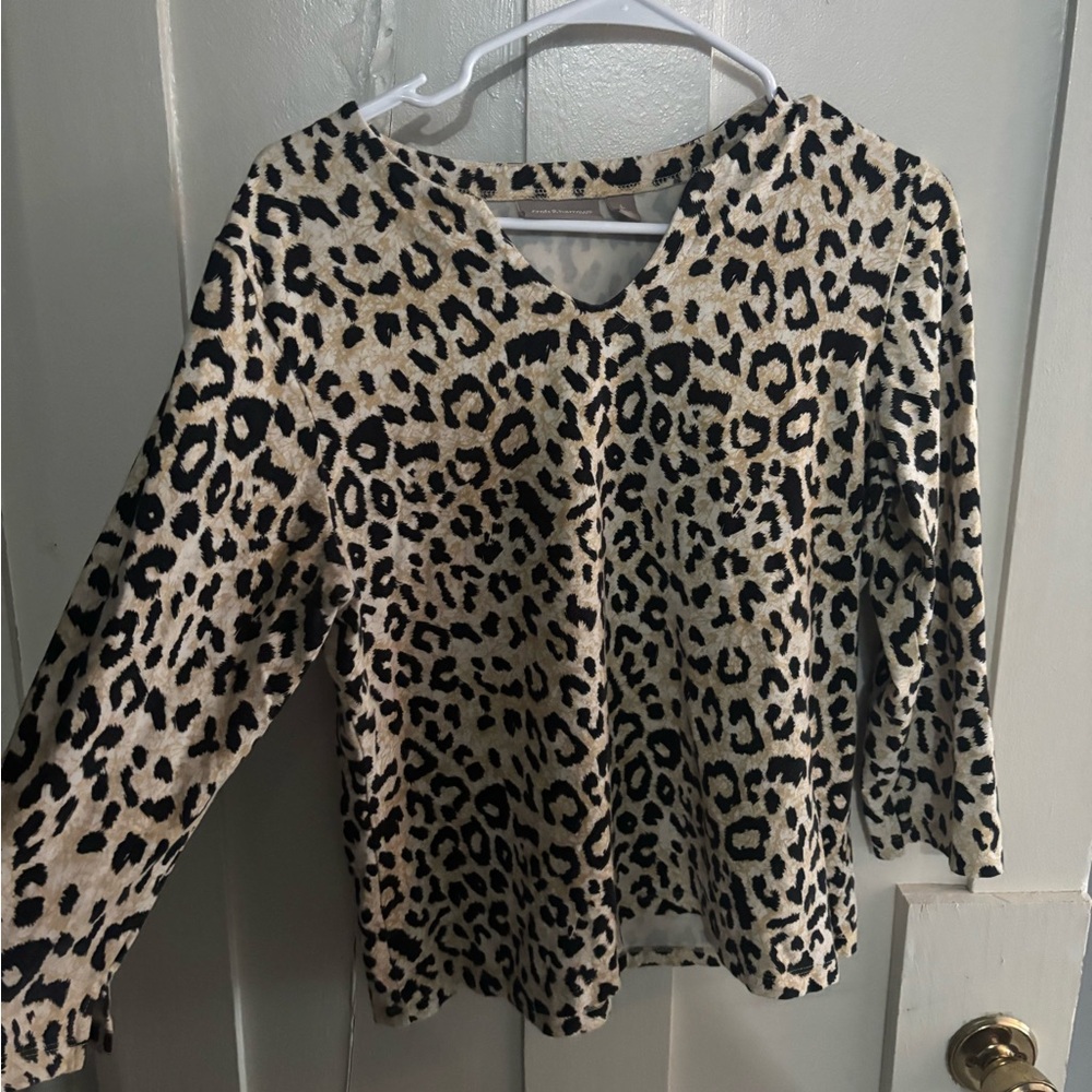 Croft & Barrow Cheetah Print Top